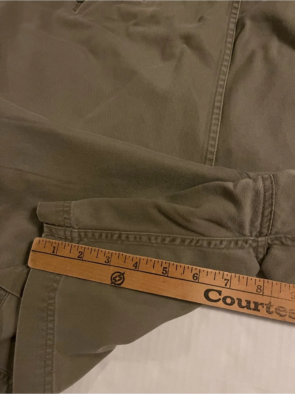 VTG Polo Ralph Lauren Chino Khaki Cargo Utility Shorts Sz 42 Pockets Preppy Y2K